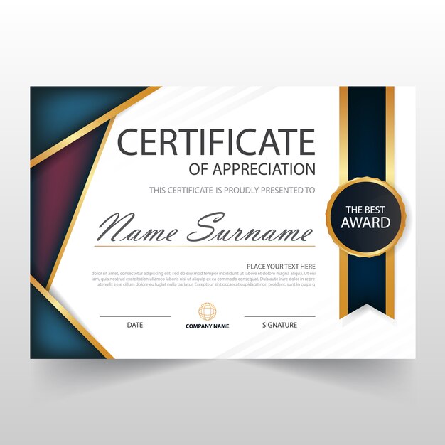 Elegant horizontal diploma design