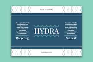 Free vector elegant hydra water label template