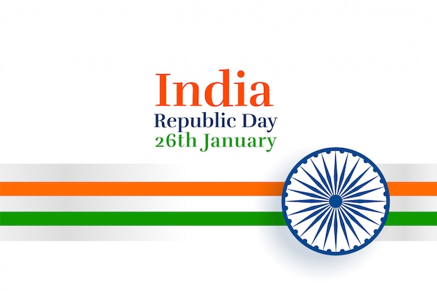 Free vector elegant indian flag concept for republic day