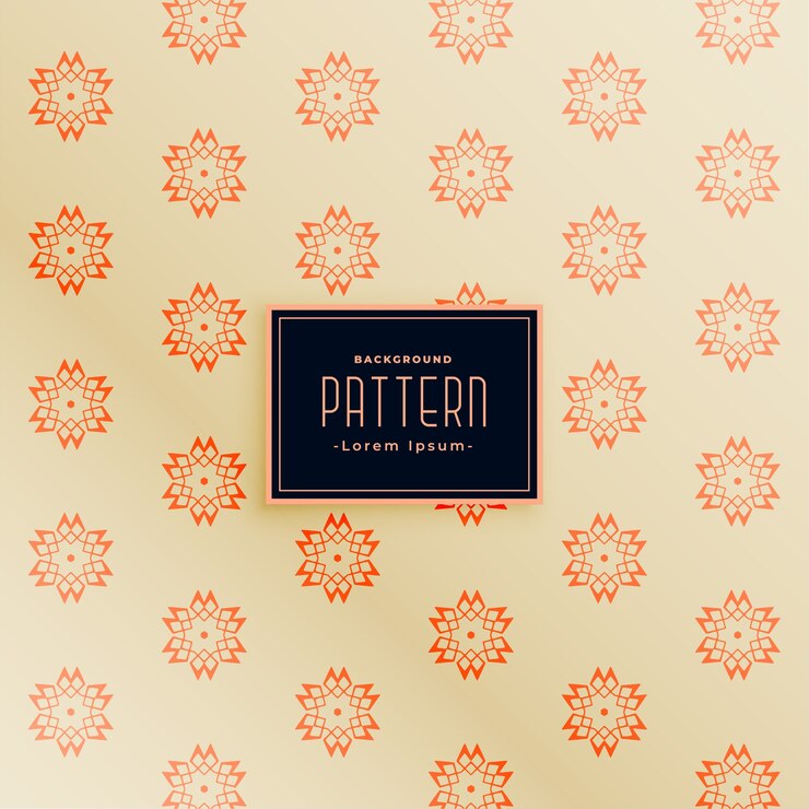 मुफ़्त वेक्टर elegant indian flower style seamless pattern design