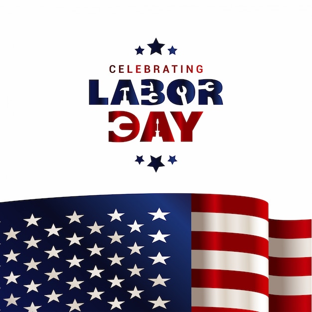 Elegant labor day illustration