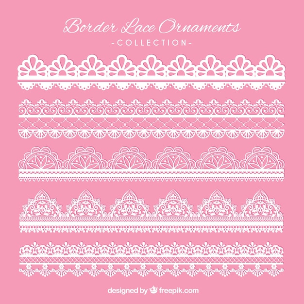 Free vector elegant lace borders for decoration