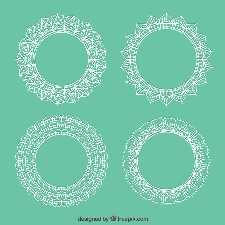 मुफ़्त वेक्टर elegant lace frames