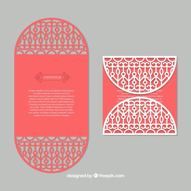 Free vector elegant laser cut invitation