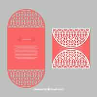 Free vector elegant laser cut invitation