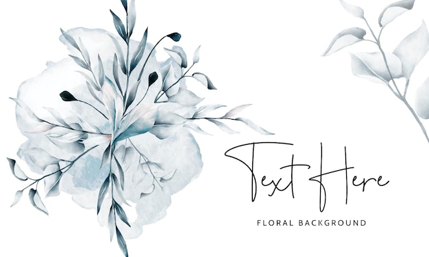 Free vector elegant leaves painting watercolor floral background