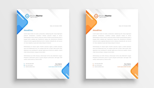 Elegant letterhead design template for your business