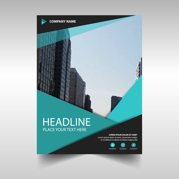 Free vector elegant light blue corporate annual report template