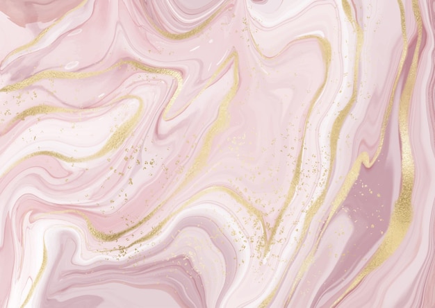 Elegant liquid marble texture with gold foil details