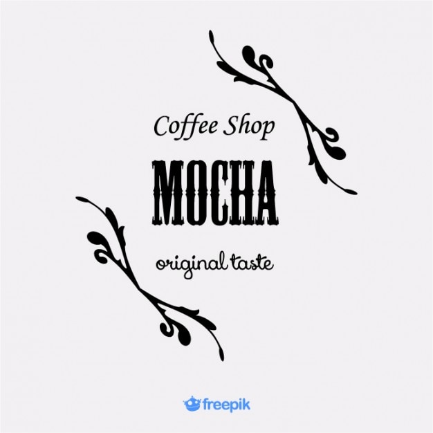 Free vector elegant logo coffee shop mocha