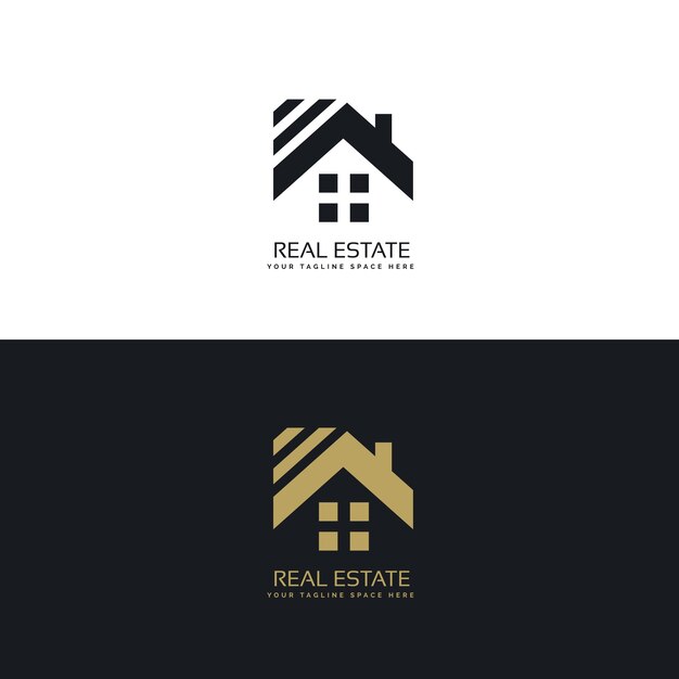 элегантный логотип для индустрии недвижимости