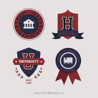 Free vector elegant logos for college