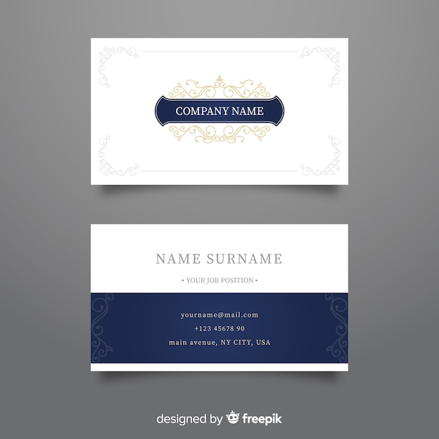 Elegant luxurious business card template