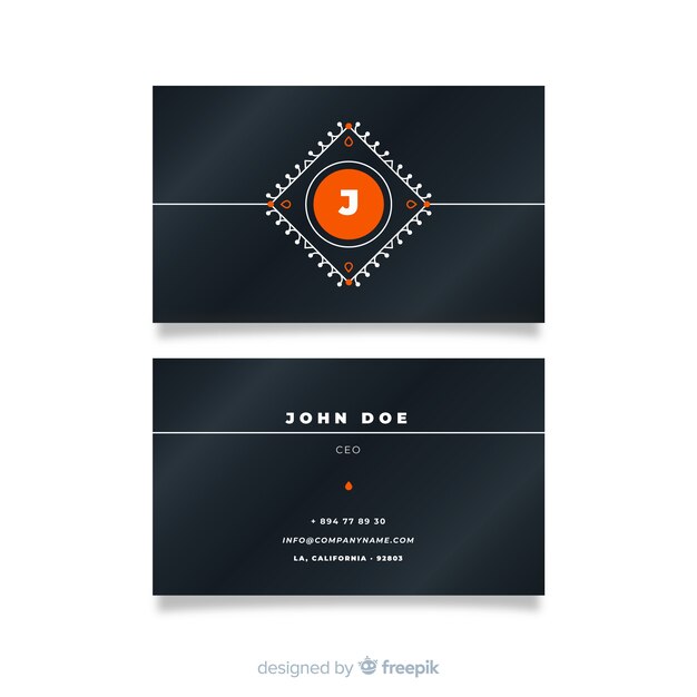 Elegant luxurious business card template