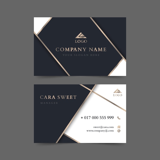 Free vector elegant luxury business card