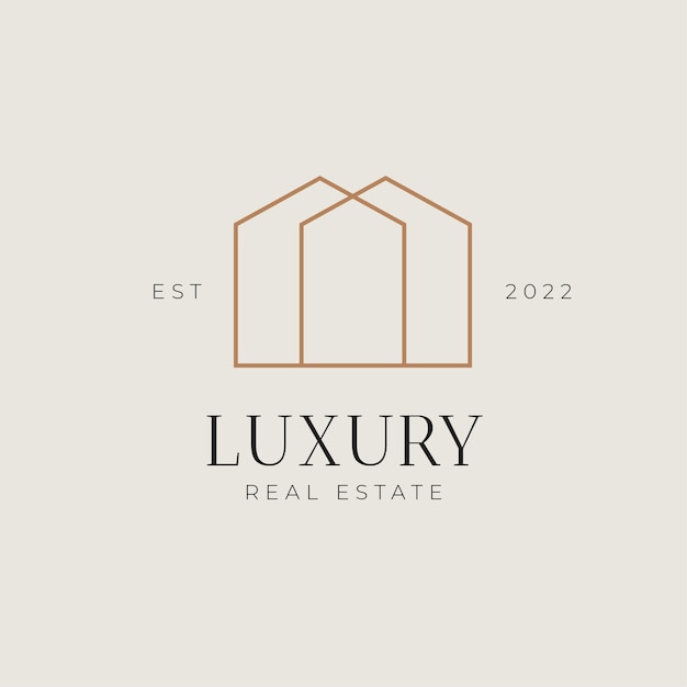 Elegant luxury real estate logo