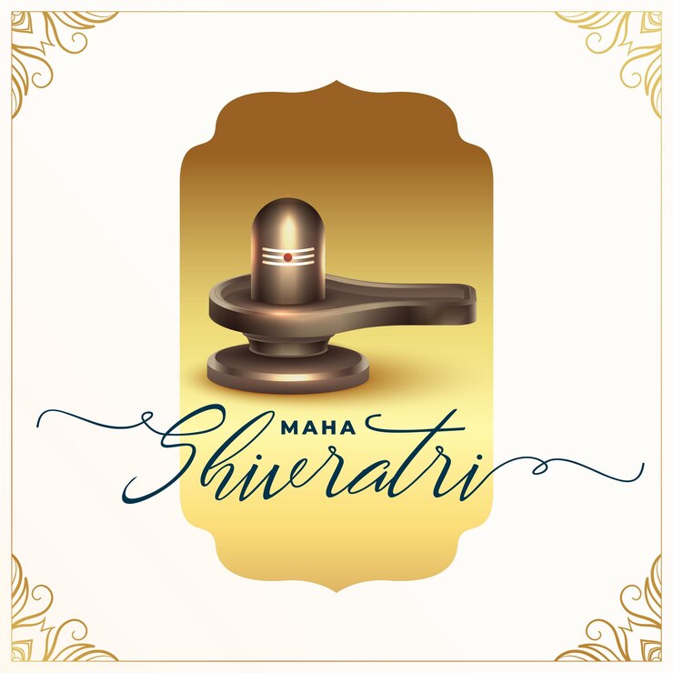 मुफ़्त वेक्टर elegant maha shivratri greeting card with shiv lingam design