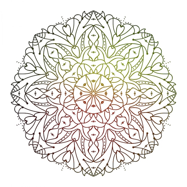 Sfondo elegante astratto colorato mandala