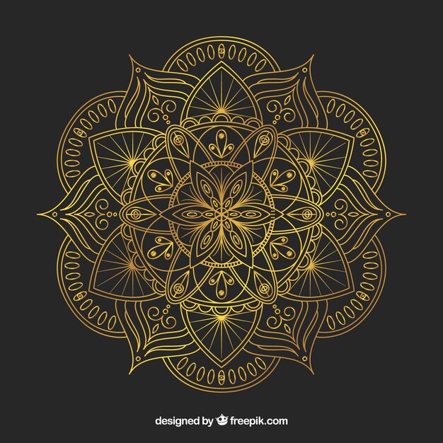 Elegant mandala background in lineal style