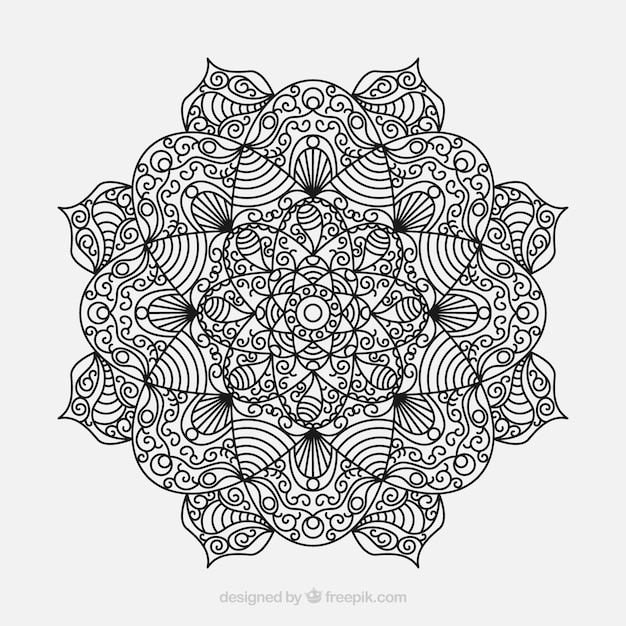 Elegant mandala background in lineal style