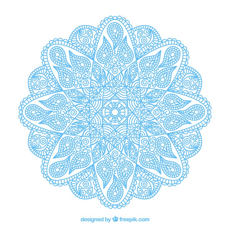 Free Vector elegant mandala background in lineal style