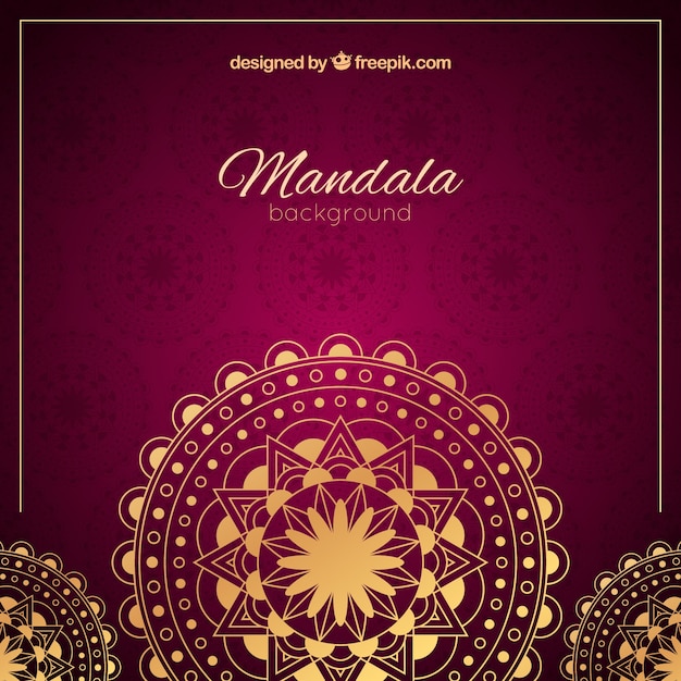 Elegant mandala background with golden style