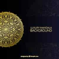 Free vector elegant mandala background with luxurious style