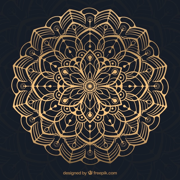 Free vector elegant mandala background with luxurious style