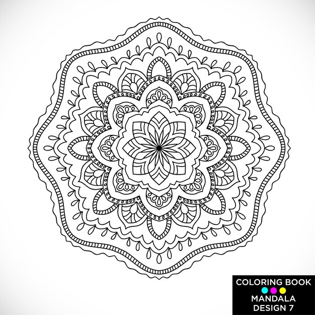 Elegant mandala for coloring book