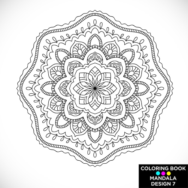 Elegant mandala for coloring book