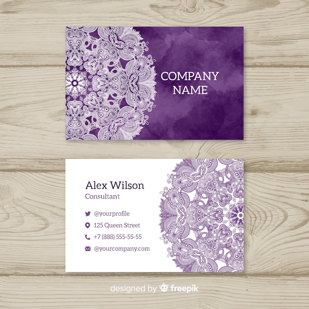 Elegant mandala and luxury business card design