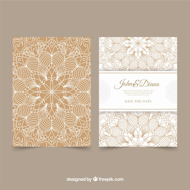 Download Free Elegant Mandala Wedding Invitation Svg Dxf Eps Png Free Svg Cut Files Creativefabrica SVG Cut Files