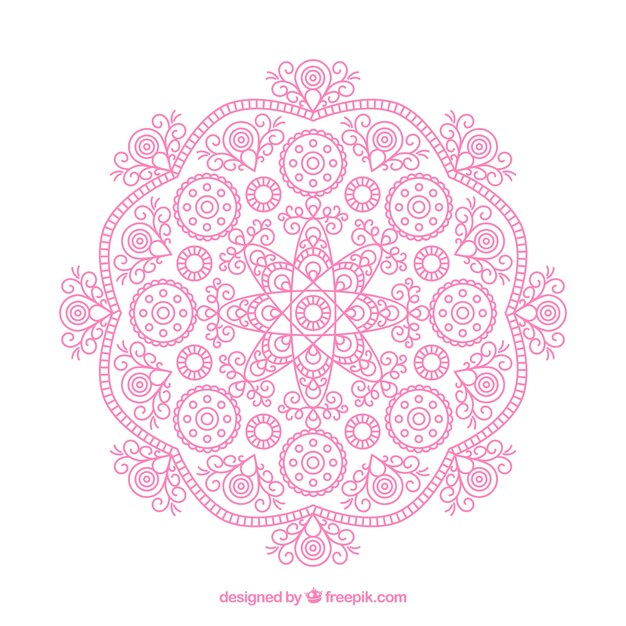 Elegant mandala with lineal style