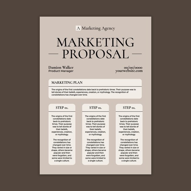 Elegant marketing services proposal