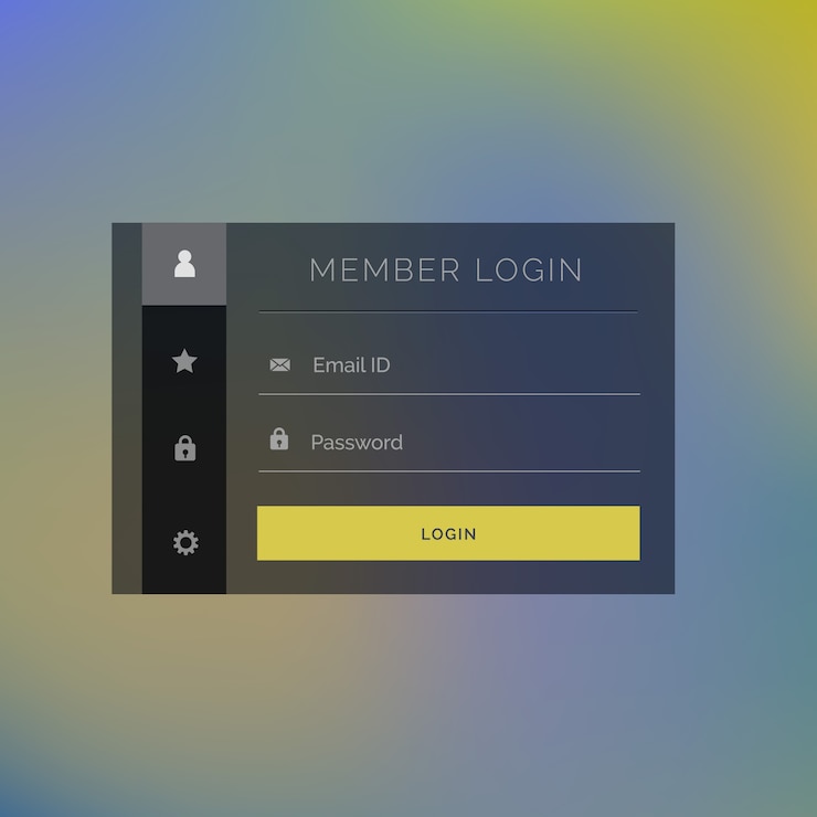Free Vector elegant member login form