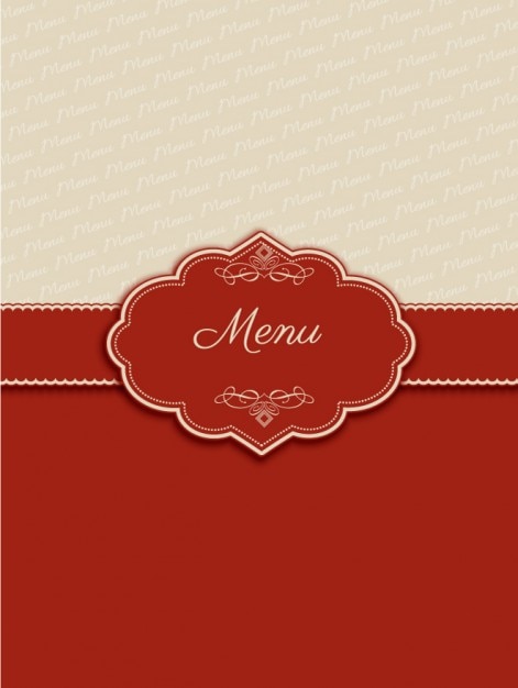 Elegant menu badge in vintage style 