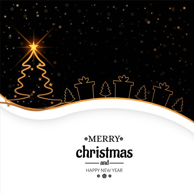 Elegant merry christmas background card vector