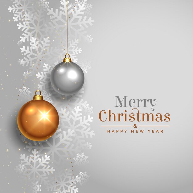 Elegant merry christmas beautiful festival card design