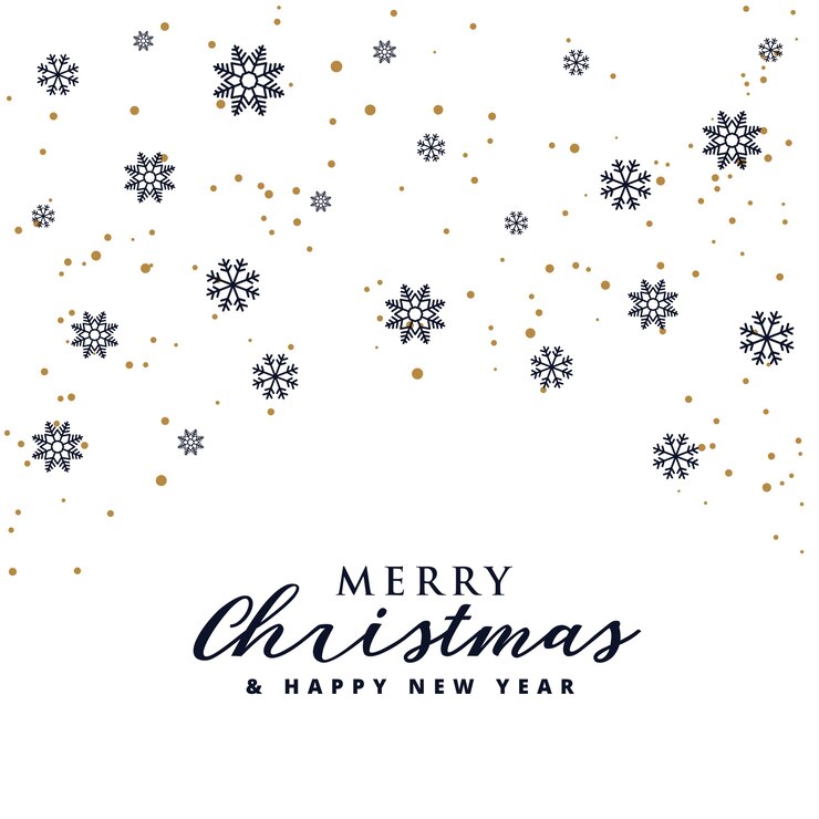 Free Vector elegant merry christmas festival background with snowflakes