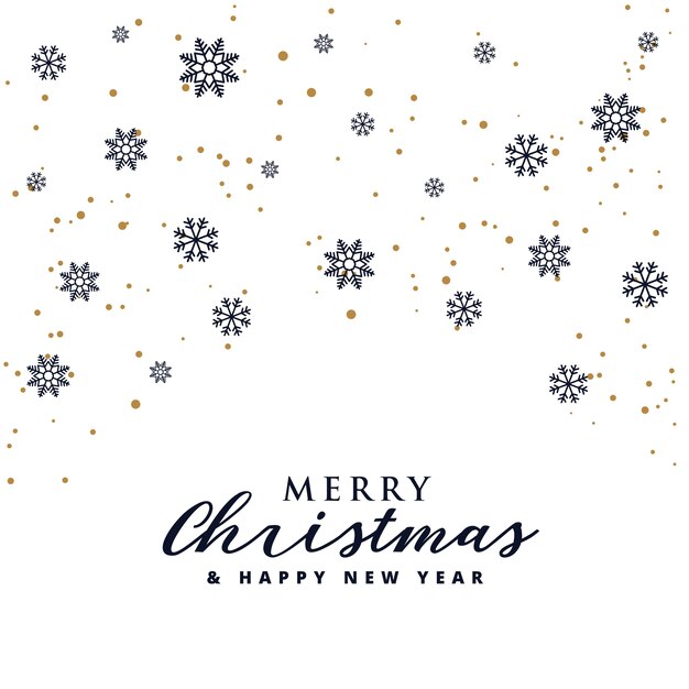 elegant merry christmas festival background with snowflakes