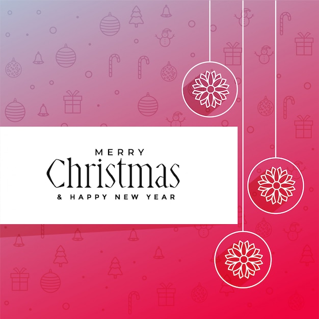 Free vector elegant merry christmas greeting design