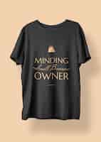Free vector elegant minding small business owner t-shirt