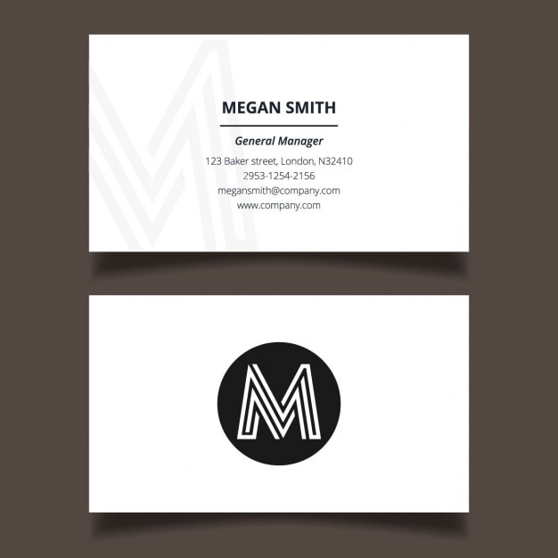 Free vector elegant minimal business card