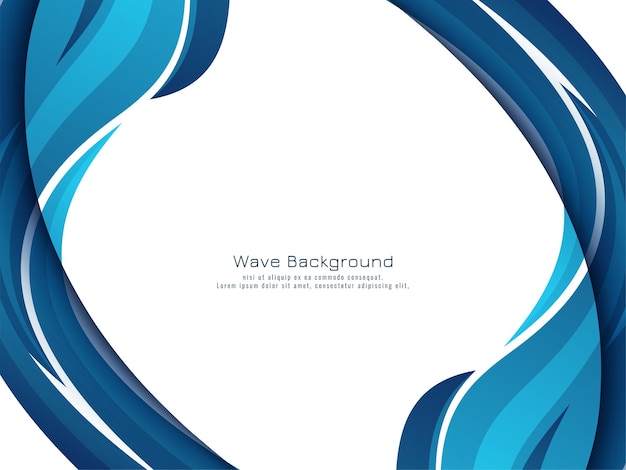 Free vector elegant modern blue wave design stylish background vector