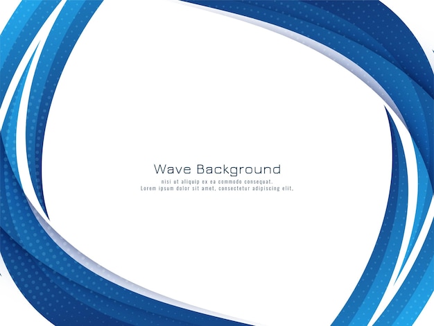 Free vector elegant modern blue wave design stylish background vector