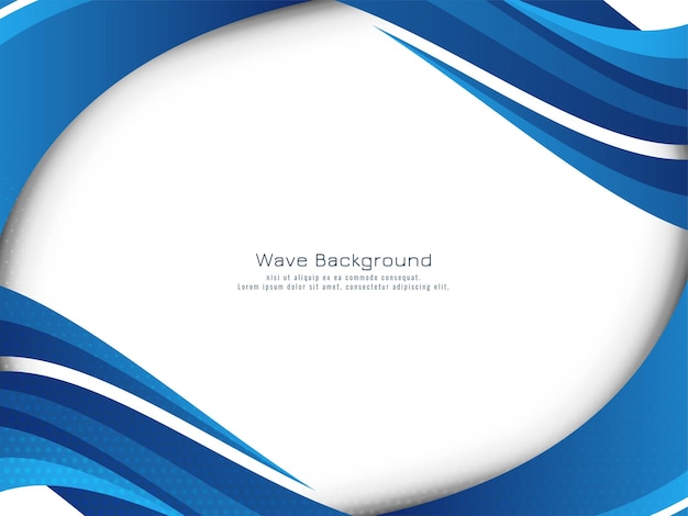 Elegant modern blue wave design stylish background vector