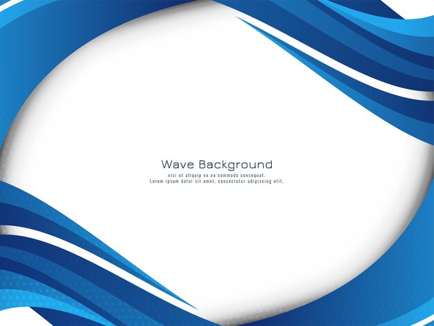 Elegant modern blue wave design stylish background vector