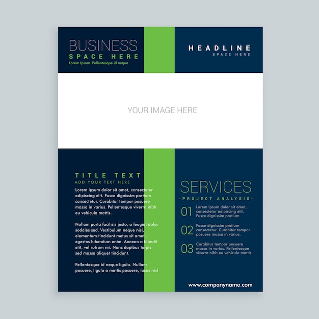 Free vector elegant modern business flyer design