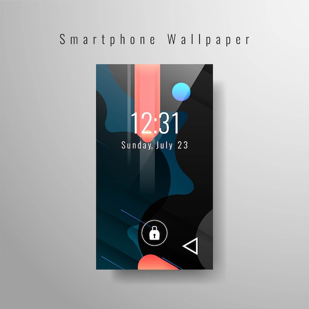 Free vector elegant modern smartphone wallpaper