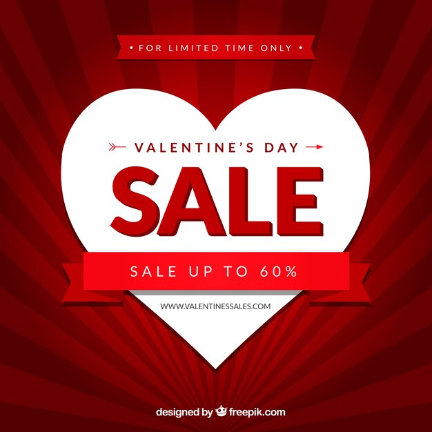 Free vector elegant modern valentine sale background